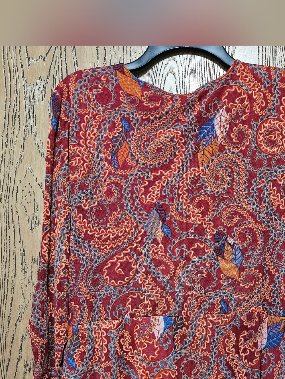 Red Paisley Maxi Dress - Picture 5 of 14